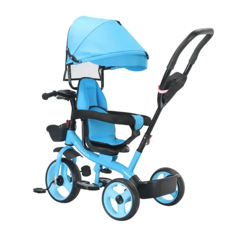 triciclo con luz y barra 360° azul bebesit sl 1870 v1b