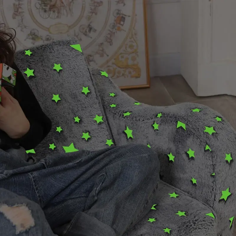 Sofá para niños pequeños MOMCAYWEX Star que brilla en la oscuridad con almohada