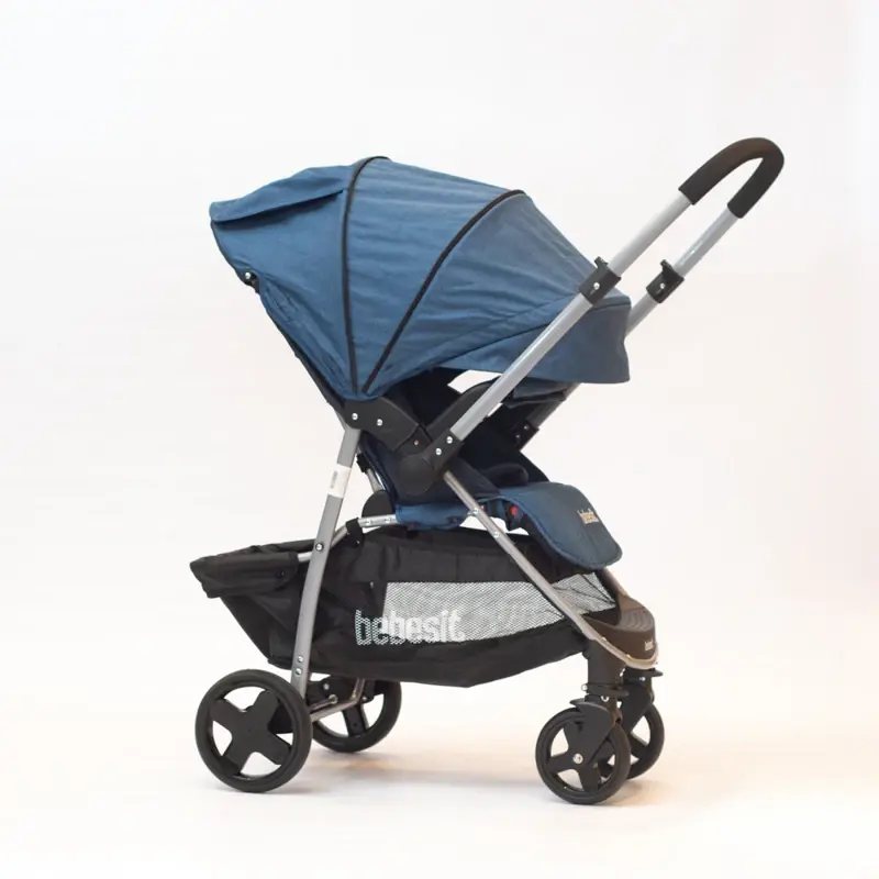Cochecito de Paseo Azul con Manillar Rebatible 1390 - BEBESIT Cochecito de Paseo Azul con Manillar Rebatible 1390 - BEBESIT