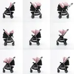 Cochecito Travel System Rosado con Manillar Rebatible