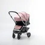 Cochecito Travel System Rosado con Manillar Rebatible