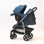 Cochecito Travel System Azul con Manillar Rebatible