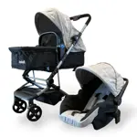Cochecito Gris Perla 3 en 1 Travel System