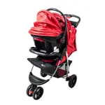 Coche Jogger de Bebe Disney Negro y Rojo con Huevito