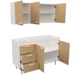 COMBO COCINA 120 - MEL. BLANCO / MALTA (SIN BACHA)          