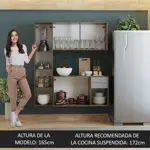 Kit De Cocina Compacto 120cm Alacena + Bajo Mesada Easy Madesa