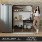 Modular Aparador Kit De Cocina Compacto 120cm Life Madesa