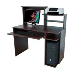 escritorio para pc mosconi 709 melamina de 101cm x 121cm x 45cm wengue liso 81033