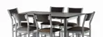 JUEGO COMEDRO DAKAR X 6 MUEBLES AIMARETTI