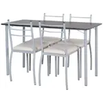 JUEGO DE COMEDOR GITANA X 4 PL WENGUE TZ MUEBLES AIMARETTI