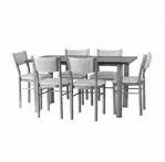 JUEGO COMEDOR CANAD¦ü X 6 PLATINO TIZA MUEBLES AIMARETTI