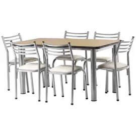 Juego Comedor Denver X 6 Platino Ti...