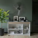 Bahiut vajillero moderno melamina 1,35M Everest con Olmo