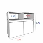 Mueble Juguetero Guardado Organizador 3037 Juguetes Ruedas Nevado con Everest