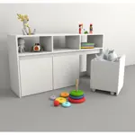 Mueble Juguetero Guardado Organizador 3038 Juguetes Ruedas Blanco
