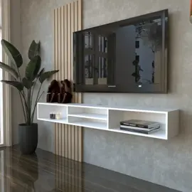 Rack Living Flotante Melamina Mesa...