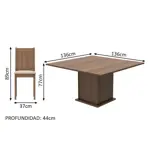 Juego De Comedor Cocina Madesa Clarice Mesa Con 8 Sillas