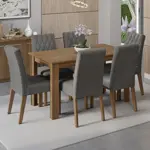 Juego De Comedor Madesa Allegro Con 6 Sillas Silver