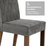 Juego De Comedor Madesa Allegro Con 6 Sillas Silver