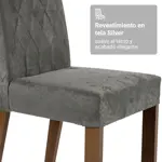Juego De Comedor Madesa Ashley Tapa Madera Sillas Tapizadas