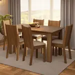 Juego De Comedor Madesa Analu Con 6 Sillas