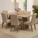 Juego De Comedor Mesa Con 6 Sillas Marissa Madesa