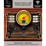 Tocadiscos Gadnic Soundix6 Vintage Bluetooth 3 Velocidades FM USB Cassette