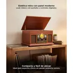 Tocadiscos Gadnic Soundix6 Vintage Bluetooth 3 Velocidades FM USB Cassette