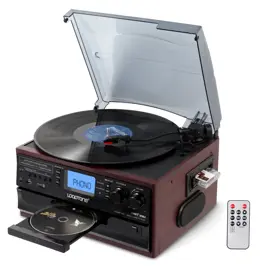Tocadiscos  10 En 1 Bluetooth Vinyl...