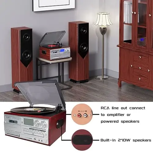 Tocadiscos LoopTone TR18CD 9 en 1 Bluetooth Radio