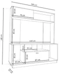 Modular Para TV LONDRES 860 ROBLE TERMO DELOS