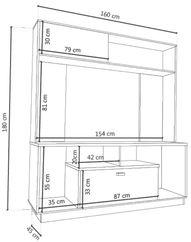 Modular Para TV LONDRES 860 ROBLE TERMO DELOS
