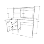Mueble Escritorio Maquillador Tables Cocobolo Safari 3115-CCS
