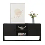 rack de TV / Modular estilo industrial de metal en color negro 120x40x55