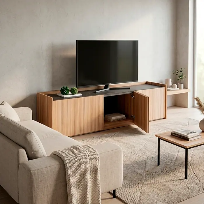 RACK DE TV STONE 1.83MTS 4PTAS 4233 CCA TABLES