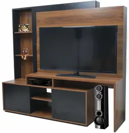 Centro Tv 558 Negro/Roble A