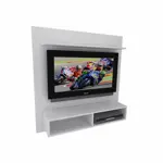 Panel para TV LED Rack TV Flotante con Estante y Nicho - BLanco