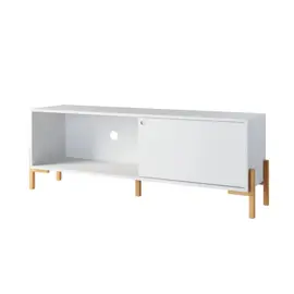 Rack Tv  Puerta Corrediza Blanco 49...
