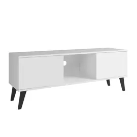 Rack Tv  50X135x36 Cm Blanco Y Negr...