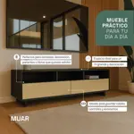 Rack Mesa Mueble TV Moderno 60 pulgadas 160cm Color Oslo