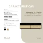 Rack Mesa Mueble TV Moderno 60 pulgadas 160cm Color Oslo