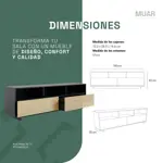 Rack Mesa Mueble TV Moderno 60 pulgadas 160cm Color Oslo