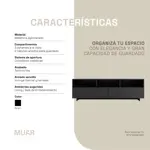 Rack Mesa Mueble TV Moderno 60 pulgadas 160cm Color Negro