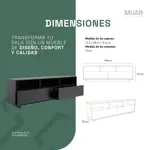 Rack Mesa Mueble TV Moderno 60 pulgadas 160cm Color Negro