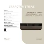 Rack Mesa Mueble TV Moderno 60 pulgadas 160cm Color Wengue