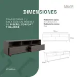 Rack Mesa Mueble TV Moderno 60 pulgadas 160cm Color Wengue