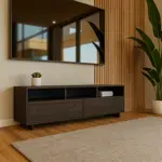 Rack Mesa Mueble TV Moderno 60 pulgadas 160cm Color Wengue