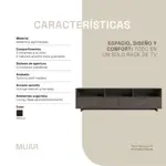 Rack Tv Mueble Para Televisor Moderno Wengue 180 Mts Rtv180