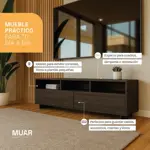 Rack Tv Mueble Para Televisor Moderno Wengue 180 Mts Rtv180