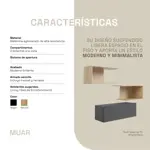 Rack Flotante De Tv Oslo Con 3 Posiciones Ajustable De 135-174cm